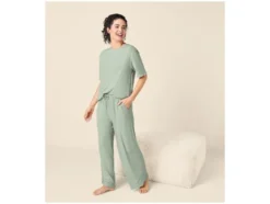 Damen Gerippter Premium Pyjama
