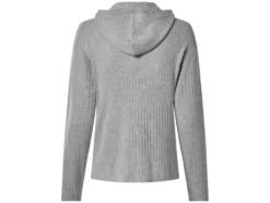 Damen Gerippter Strickhoodie