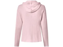 Damen Gerippter Strickhoodie