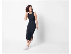 Damen Geripptes Kleid, figurbetont geschnitten