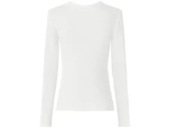 Damen Geripptes Langarmshirt