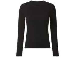 Damen Geripptes Langarmshirt