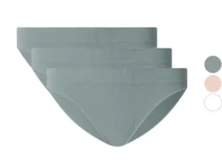 Damen Gerippte Slips, 3 Stück