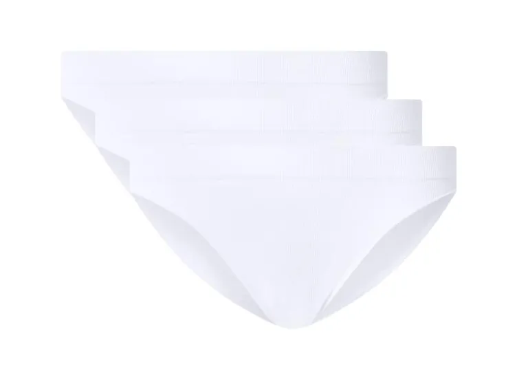 Damen Gerippte Slips, 3 Stück