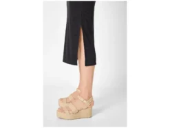 Damen geripptes Midi-Kleid
