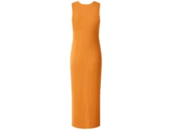 Damen geripptes Midi-Kleid