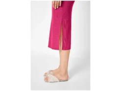 Damen geripptes Midi-Kleid