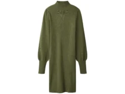 Damen Geripptes Strickkleid