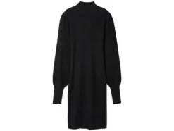 Damen Geripptes Strickkleid
