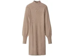 Damen Geripptes Strickkleid