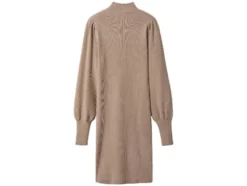 Damen Geripptes Strickkleid