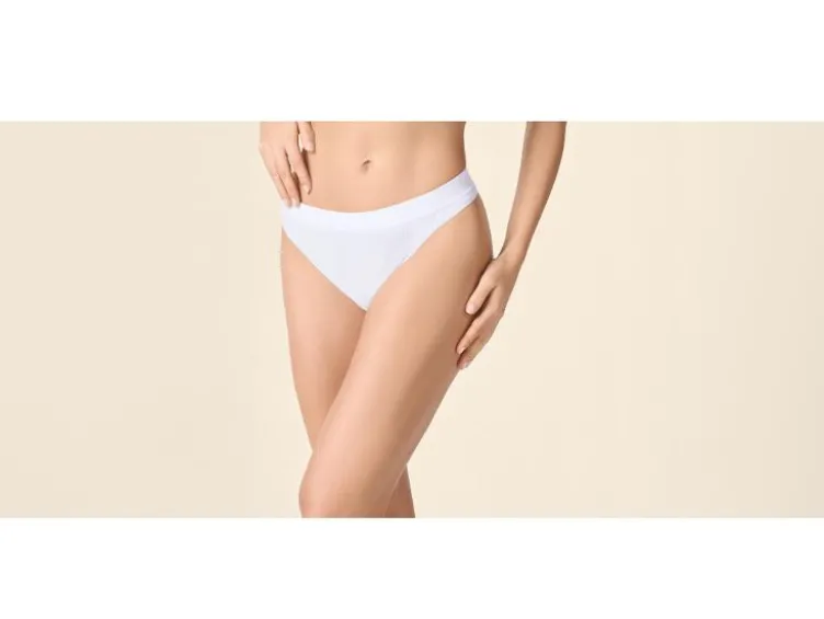 Damen Gerippte Strings, 3 Stück
