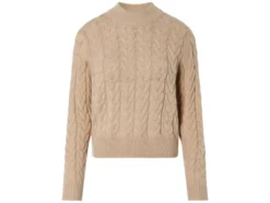 Damen Grobstick-Pullover mit Stehkragen