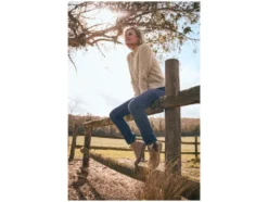 Damen Grobstick-Pullover mit Stehkragen