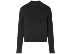 Damen Grobstick-Pullover mit Stehkragen