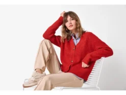 Damen Grobstrick-Cardigan