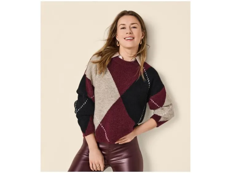 Damen Grobstrick-Pullover