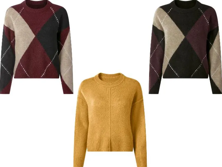 Damen Grobstrick-Pullover