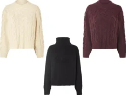 Damen Grobstrick-Pullover