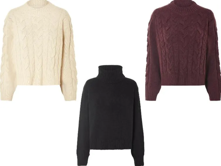 Damen Grobstrick-Pullover