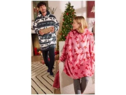 Damen/Herren Plüsch-Hoodie