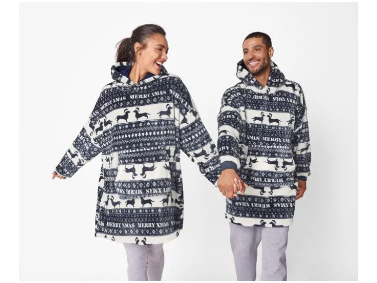 Damen/Herren Plüsch-Hoodie