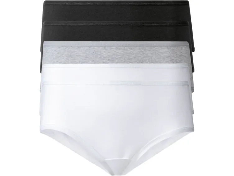 Damen Hipster, 5 Stück, hoher Baumwollanteil