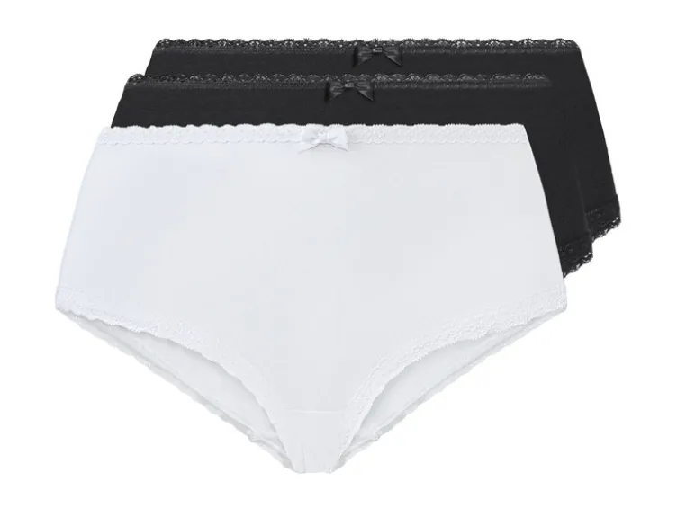 Damen Hipster, 3 Stück, mit hohem Baumwollanteil