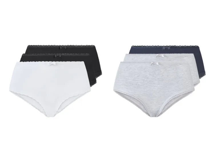 Damen Hipster, 3 Stück, mit hohem Baumwollanteil