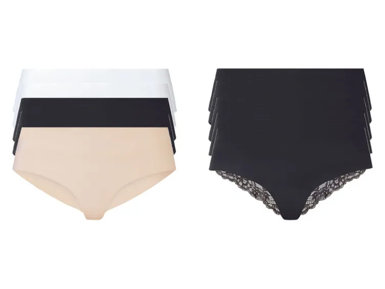 Damen Hipster, 5 Stück, ohne störende Nähte