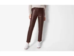 Damen Hose, in Lederoptik