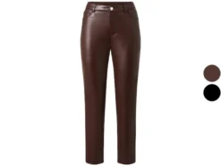Damen Hose, in Lederoptik