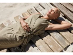 Damen Hose mit Leinen