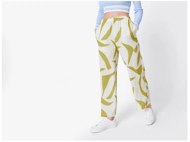 Damen Hose mit Leinen