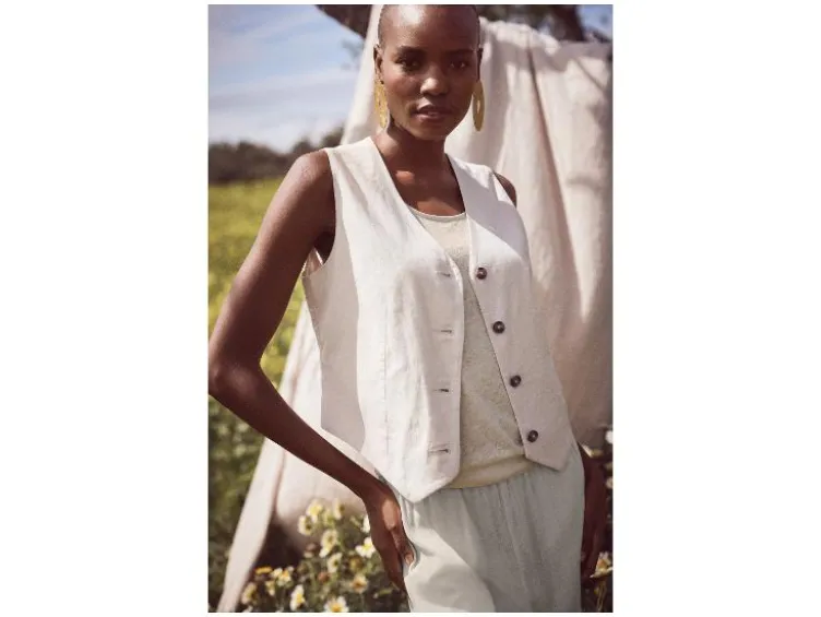 Damen Hose mit Leinen