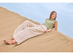 Damen Hose mit Leinen