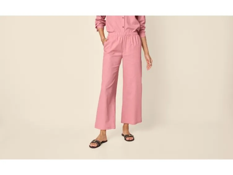 Damen Hose mit Leinen