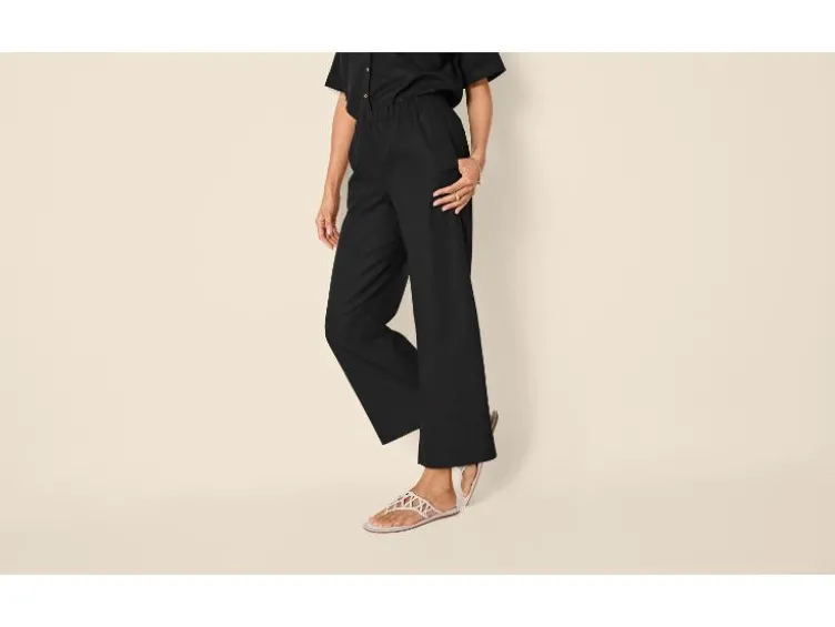 Damen Hose mit Leinen