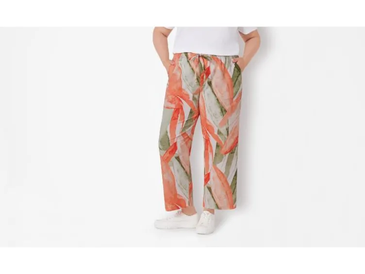 Damen Hose mit Leinen