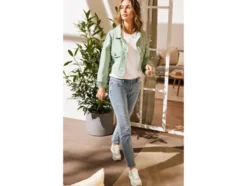 Damen Jeansjacke in Cropped-Länge
