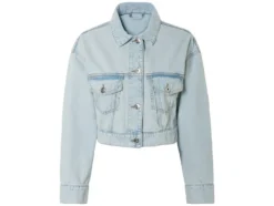 Damen Jeansjacke in Cropped-Länge