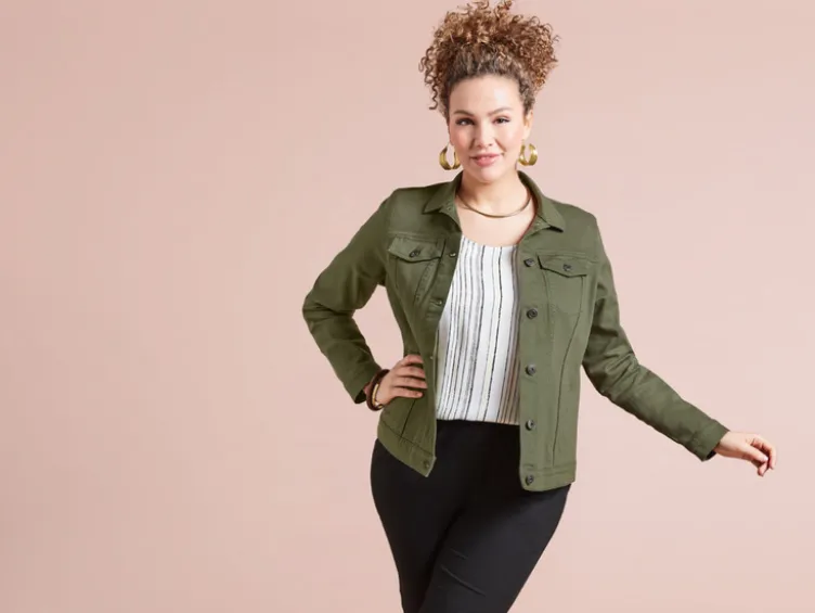 Damen Jeansjacke, leicht tailliert geschnitten