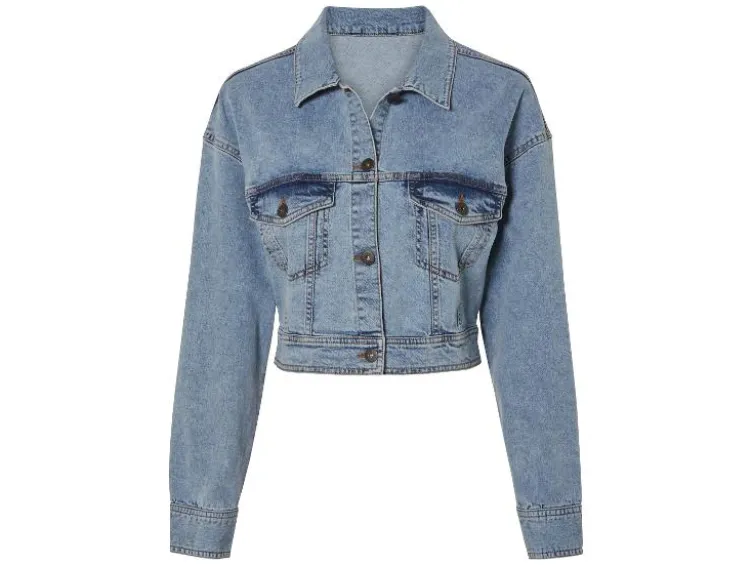 Damen Jeansjacke mit aufgesetzten Brusttaschen