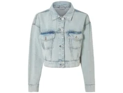 Damen Jeansjacke, mit modisch überschnittenen Schultern