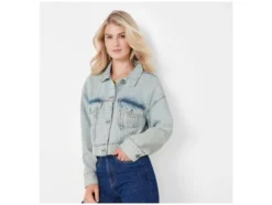 Damen Jeansjacke, mit modisch überschnittenen Schultern