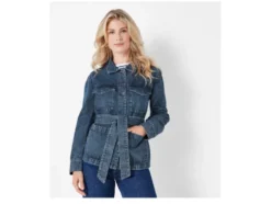 Damen Jeansjacke, mit modisch überschnittenen Schultern
