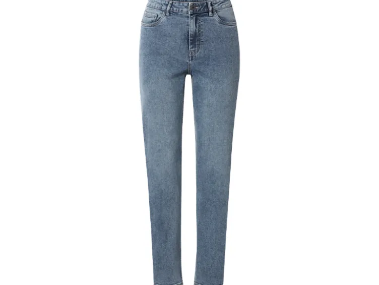 Damen Jeans, Straight Fit, hohe Leibhöhe