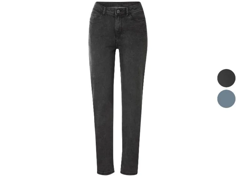 Damen Jeans, Straight Fit, hohe Leibhöhe