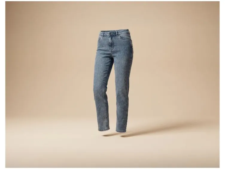 Damen Jeans, Straight Fit, hohe Leibhöhe