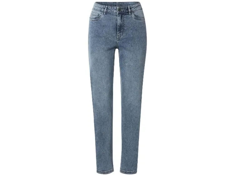 Damen Jeans, Straight Fit, hohe Leibhöhe